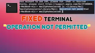 Fix Operation not permitted error in Mac terminal and iterm