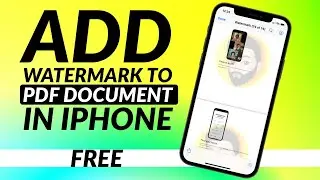 How To Add Watermark in PDF Documents in iPhone Free I Put Watermark in PDF Files in iPhone