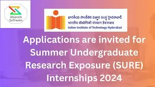 Applications are invited for Summer Undergraduate Research Exposure (SURE) Internships 2024 I Apply