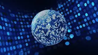 Spinning Blue Disco Ball Vj Loop - Disco Ball Animation Party Background