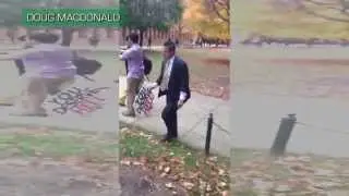 Preacher and Student Scuffle in North Plaza