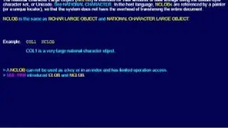 SQL 037 Data Types, Character String, NCLOB or National Character Large OBject
