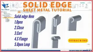 solid edge sheet metal tutorial | solid edge hem command