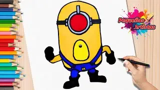 Como Dibujar y Colorear a Mega Minion Mel | Mi Villano Favorito | Dibujos para niños