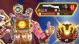 Gold Pathfinder with a Peacekeeper in the Road to Predator in Apex Legends