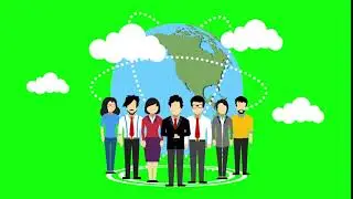 business team green screen
