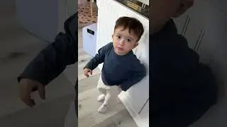 Training my toddler for his new puppy! 
