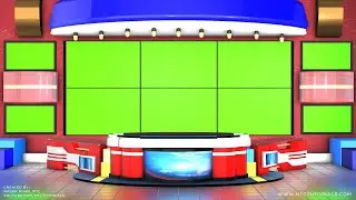 Virtual Studio Green Screen | News Desk  | Adobe After Effects Element 3D