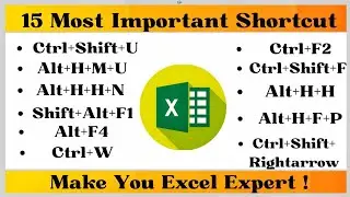 15 Powerful Shortcut Keys || Most Useful Excel Shortcuts Will Definitely Make you Excel Expert