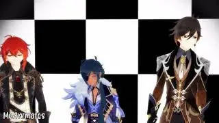 Dignity has left the chat. || Genshin Impact MMD Animation [Zhongli/Diluc/Kaey]