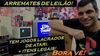 Arremates de Leilão - Tem jogos lacrados de Atari! Borá Vê!