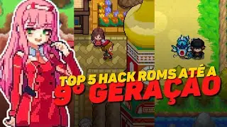 TOP 5 - MELHORES HACK ROMS DE POKÉMON ATÉ A 9° GERAÇÃO (GBA) de 2024!