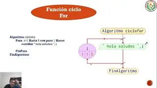 ciclo for (para) seudocodigo y diagrama de flujo.