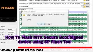 How To Flash MTK Secure Boot/Signed  device using SP Flash Tool