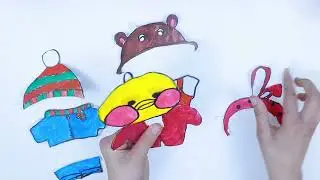 УТЯ ЛАЛАФАН 🐥 Гардероб.Бумажные одежды.Как сделать Уточку Лалафан желтую своими руками