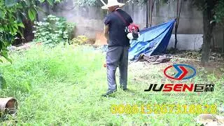 4T sidepack BRUSH CUTTER working