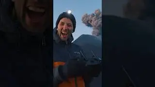 My Drone vs. an erupting Volcano! 🌋🙈 #fuego #guatemala