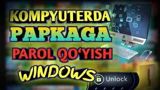 KOMPYUTERDA PAPKAGA PAROL QO'YISH//KOMPYUTER SIRLARI//KOMPYUTERDA FAYLARGA PAROL QO'YISH