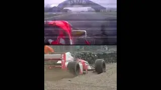 Ayrton Senna at Donington 1993 first lap split with on camera