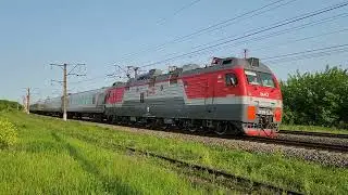 Волга прибывает в Ковров, ЭП1М-534 с поездом №60 "Волга" Санкт-Петербург-Нижний Новгород