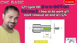 G71 ID Roughing Canned Cycle || G70 Bore Or ID Turning Finishing Cycle Programming In Hindi