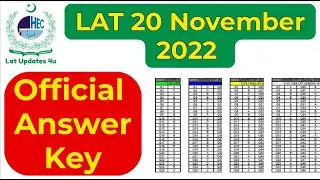When LAT 20 November 2022 official Answer Key Will Uploaded ?? 