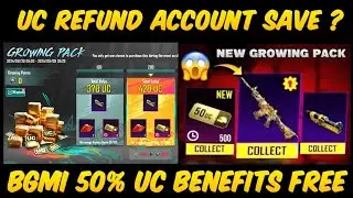 BGMI Growth Pack 50% UC Claim 9 PACK | GET SAVE YOUR UC REFUND ACCOUNT | NEW GROWING PACK