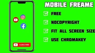 Mobile frame no copy right green screen video #mobileframe @greencreater #frame