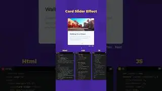 Card Slider effect in html and css 