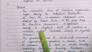 Cooperative Organisation - Meaning (English)
