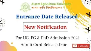 AAU UG, PG, PhD Entrance Exam Date Released | New Notification | Admit Card Release Date