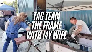 Stretched Marmon Frame and Jess Sprays Primer
