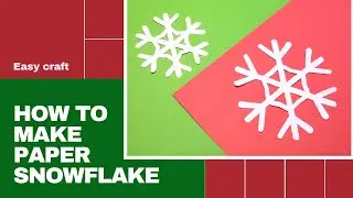 How to make paper snowflake | Simple craft | Easy paper cutting #DIYpapercraft #snowflakepapercraft