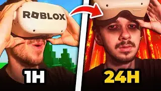 J'ai passé 24 Heures en VR sur Roblox (et j'ai même dormi dans le jeux..)