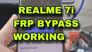 REALME 7i FRP BYPASS WORKING 💯 #frpbypass #unlocktool