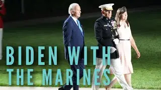 Marine Barracks Parade hosts Biden the day before he heads to church in Georgetown