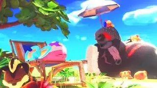 Kirby and the Forgotten Land - World 2: Everbay Coast - No Damage 100% Walkthrough