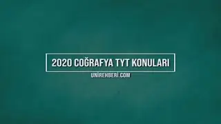 2020 TYT Coğrafya Konuları ve Soru Dağılımları (ÖSYM - MEB)