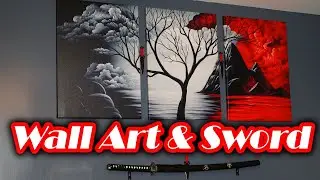 Upgrading My Gaming Room With Wall Art And A Samurai Sword!
