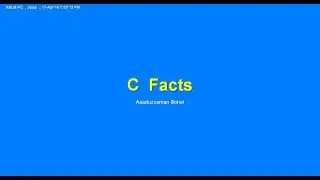 C Programming Facts Part -1 || Bangla Programming Tips By Asaduzzaman Sohel