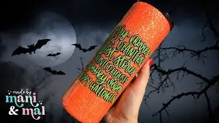 Halloween Split Glitter Tumbler Tutorial