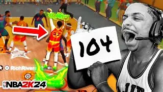 I SCORED 100 POINTS IN RANDOM REC W/ MY DEMIGOD ! BEST JUMPSHOT IN NBA 2K24