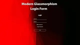 Modern Glassmorphism Login Form | HTML & CSS Only