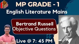Bertrand Russell I Objective Questions I Mp Grade 1 English Literature I