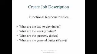 Foundations of Good Job Descriptions