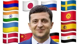 Volodymyr Zelenskyy in different languages meme