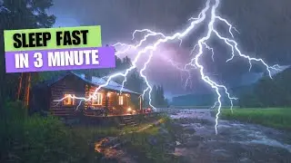 Fall asleep instantly in a tropical forest with dense rain, get rid of insomnia, anxiety and stress