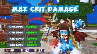 Max 244% Crit Damage Poseidon Set Skyblock! (Blockman Go)