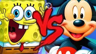 Bob Esponja VS. Mickey Mouse | Duelo de Titãs Part. Tec Plays