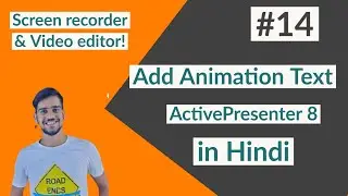How to Add Animation for Text Using ActivePresenter 8 in Hindi | Animation Text |
